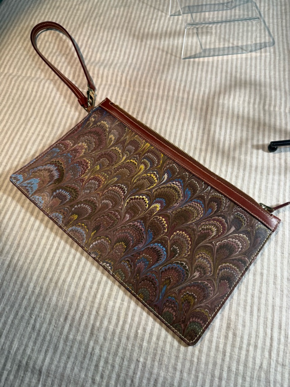 Cuoiofficine Watercolor Leather Wristlet nice!!